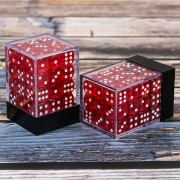 12mm translucent red color pips dice 